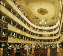 Картина Зал дворцового театра в Вене, Густав Климт